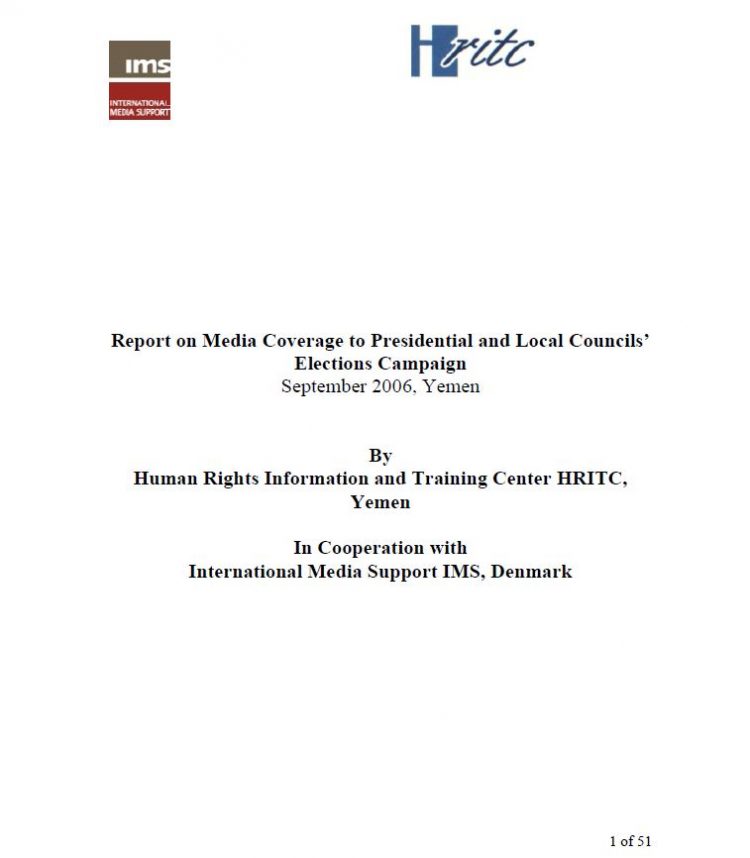 Report on Monitoring Media Coverage-2006 Elections
