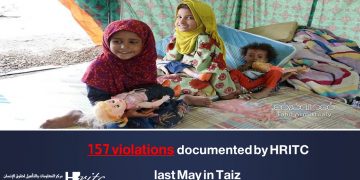 157 violations documented by the HRITC last May in Taiz