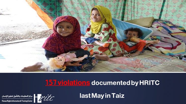 157 violations documented by the HRITC last May in Taiz