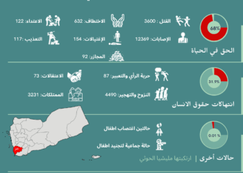 إنفوجرافيك رصد الانتهاكات على مدى عشر سنوات